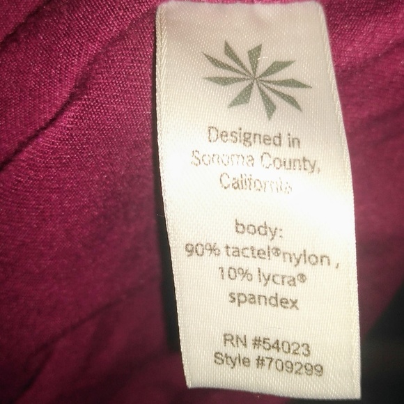 Cranberry faux wrap Athleta shirt - Picture 2 of 4